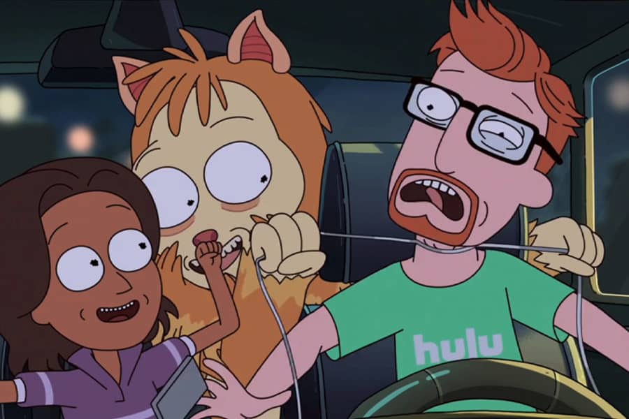 Funbucket and boy choking a guy in a car