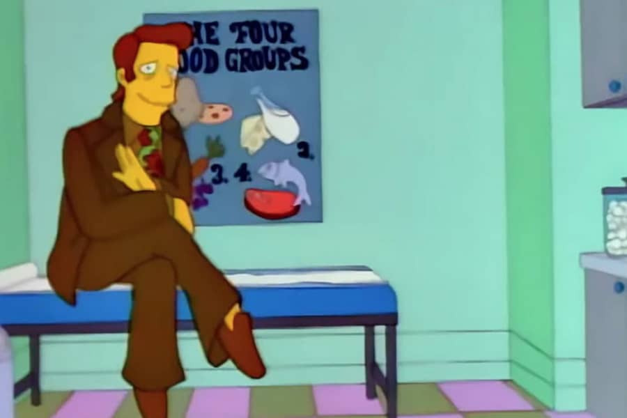 Troy McClure sitting in a doctor’s office