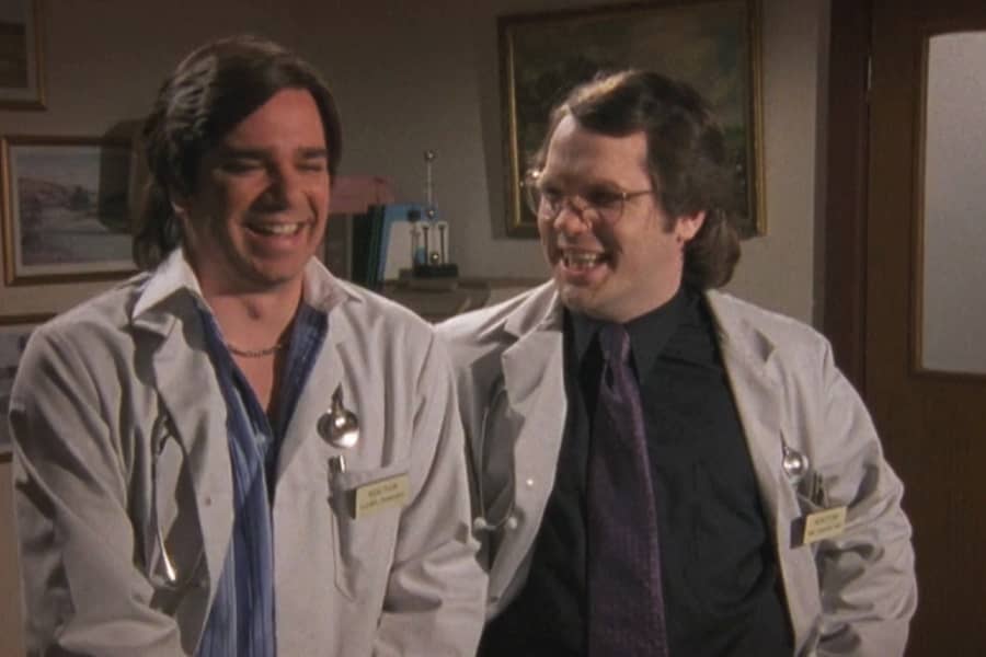 Dr. Rick Dagless and Dr. Lucien Sanchez laugh