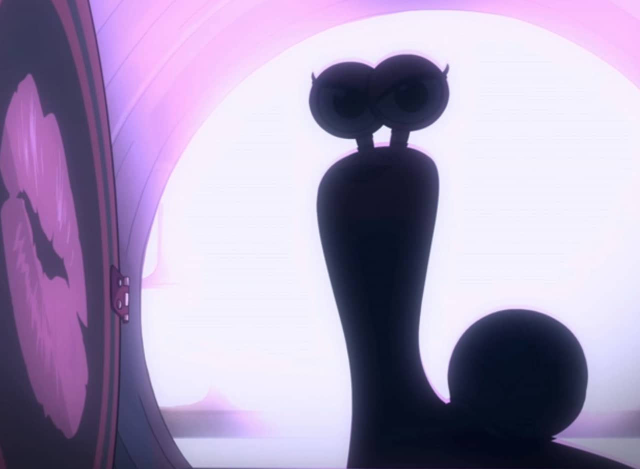 silhouette of a snail