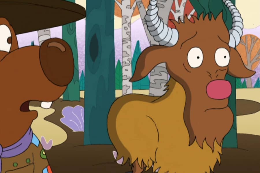 Gung-Ho Gopher next to a wild goat
