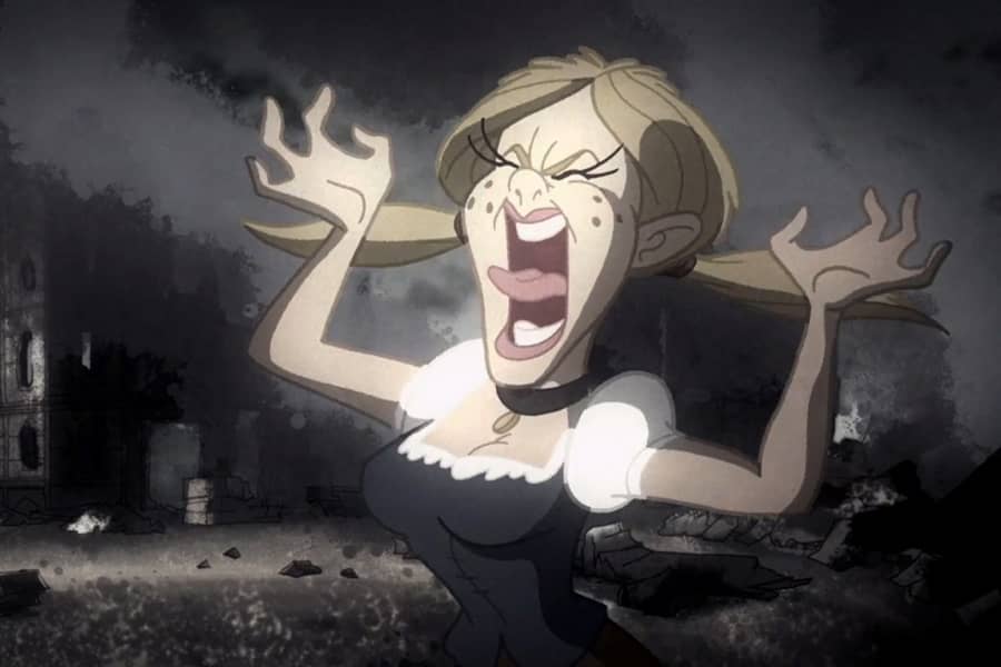woman screaming