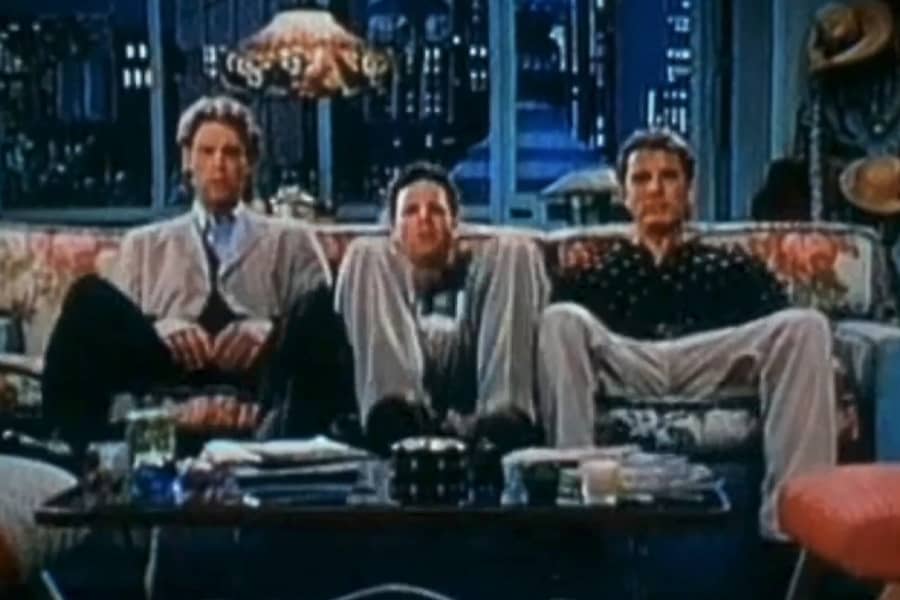 three friends on the couch