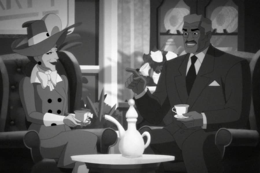 Hattie Tetch speaking with Commissioner Gordon
