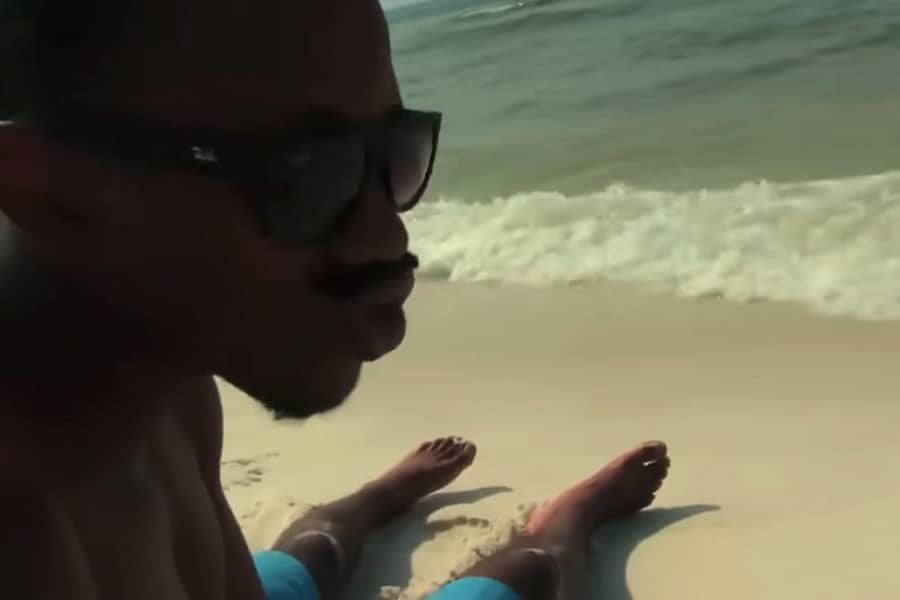 man making a kissy face