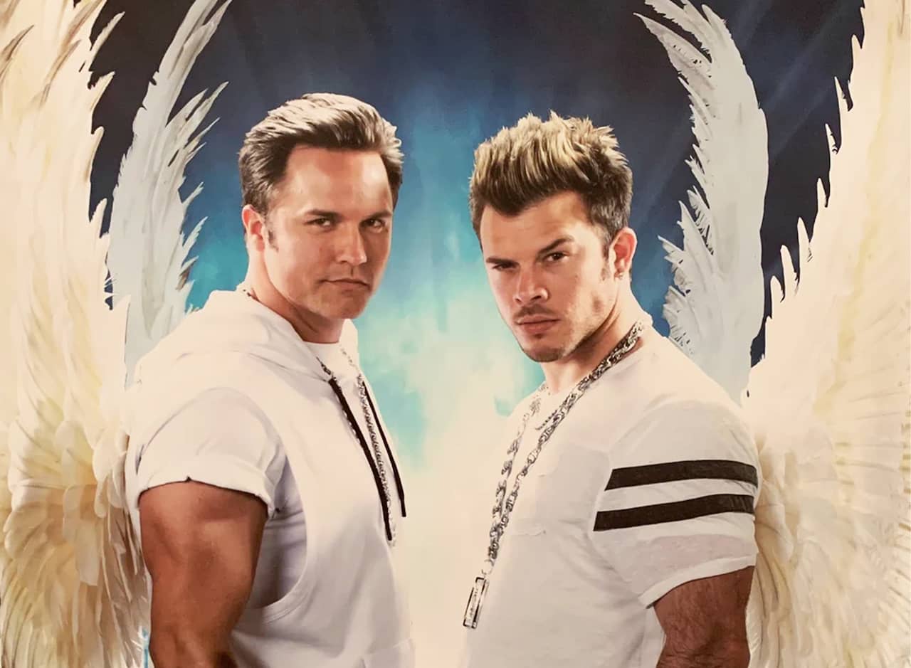 Levi and Gideon with their angel wings