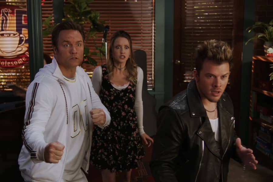 Levi and Gideon ready to fight, Angelica looks scared
