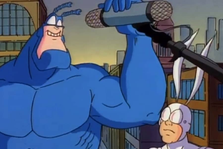 the Tick and his sidekick Arthur