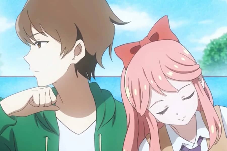 Sosogu resting her head on Daichi’s shoulder