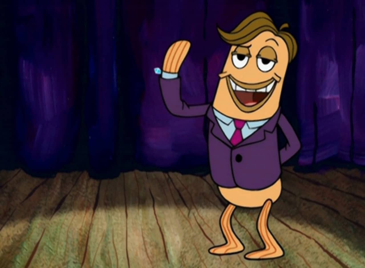 host in a suit