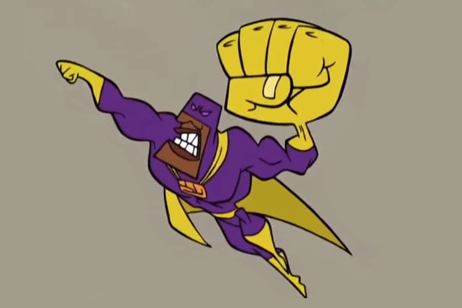 Human Fist flying through the air