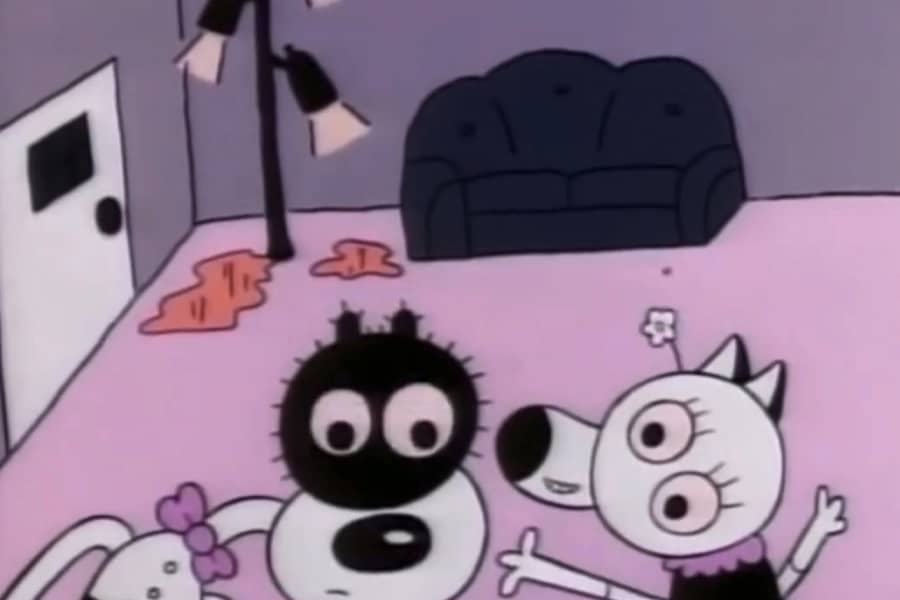 Poopy and Explodey in their home