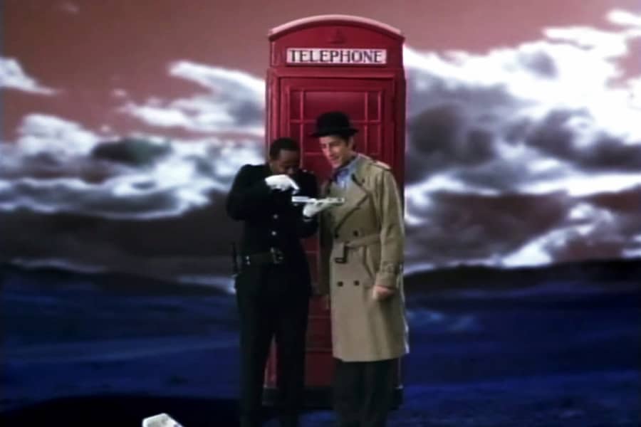 the Inspector and the Constable in front of the X-7 Dimensionizer