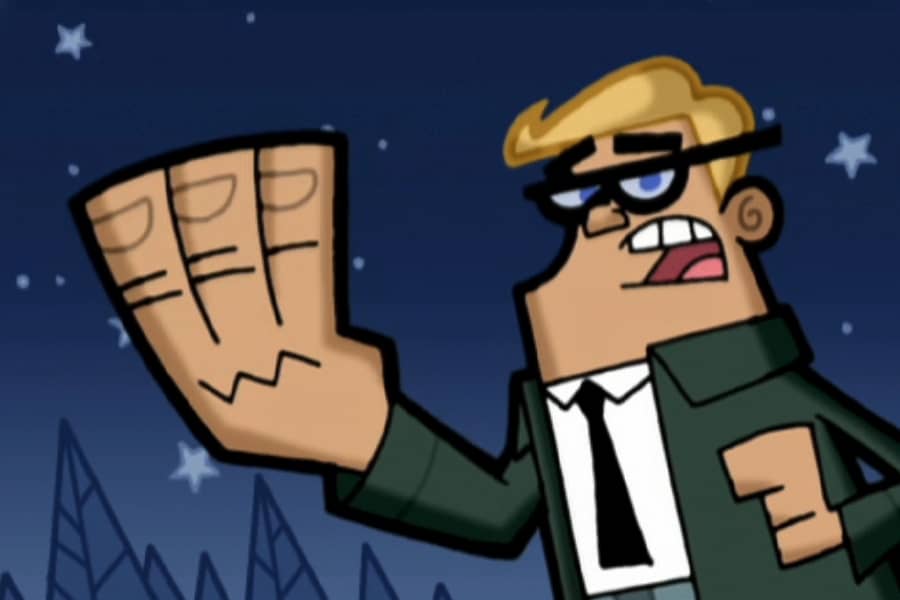 man holding up three fingers
