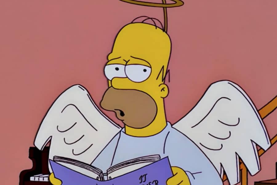 angel Homer reads from the book