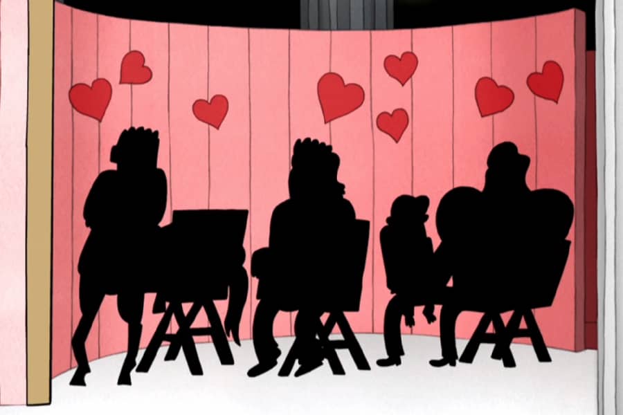 three silhouettes of the bachelors