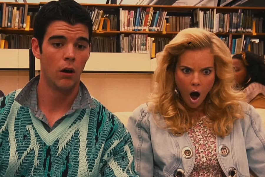popular girl and guy are stunned