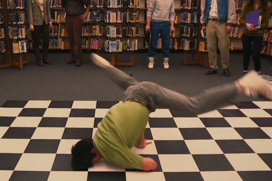 dorky kid’s obvious stunt double breakdancing