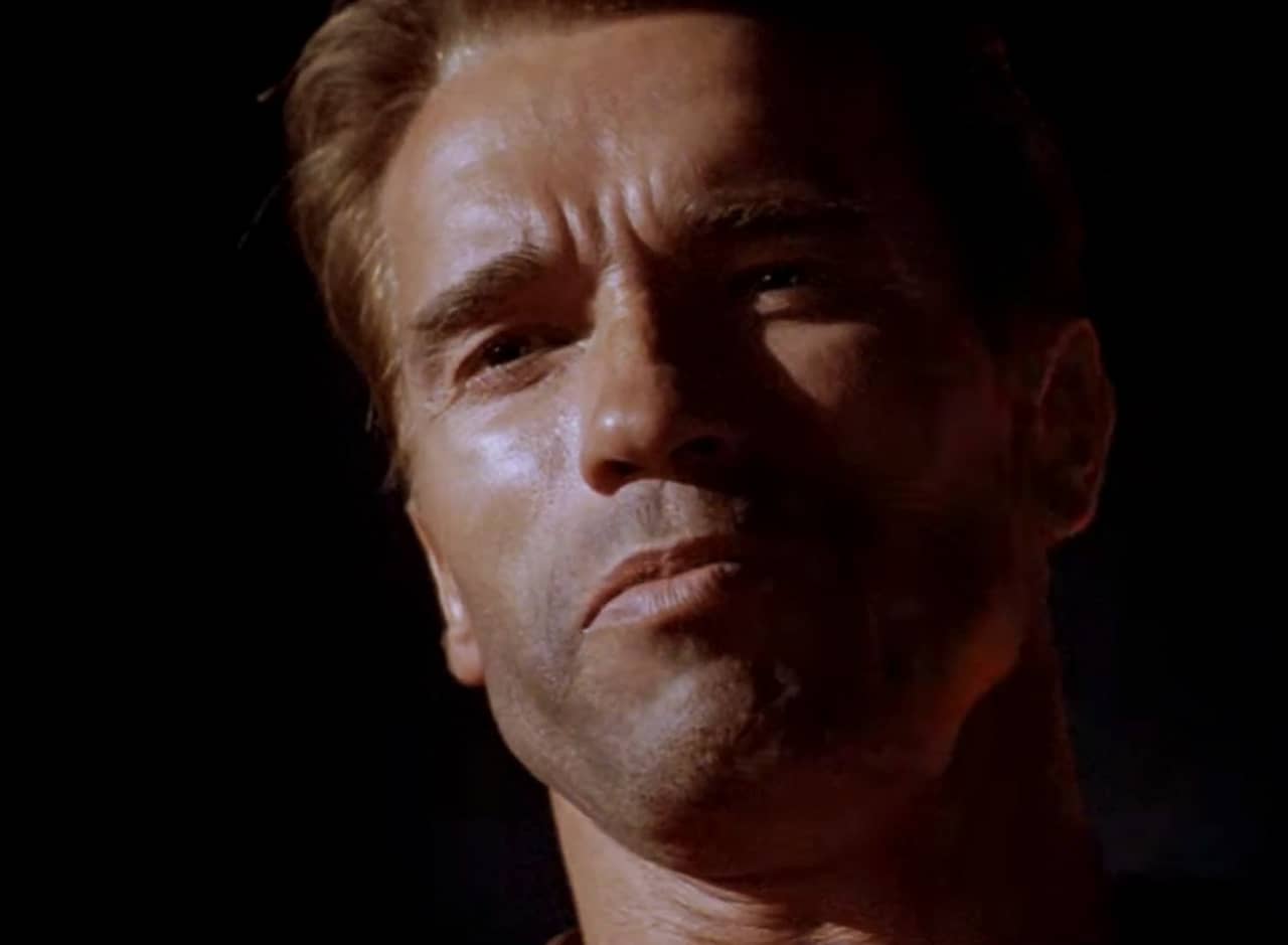 closeup of Arnold as Jack Slater