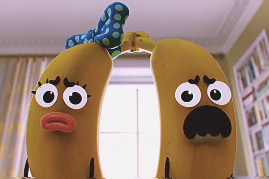 mom and dad banana looking worried