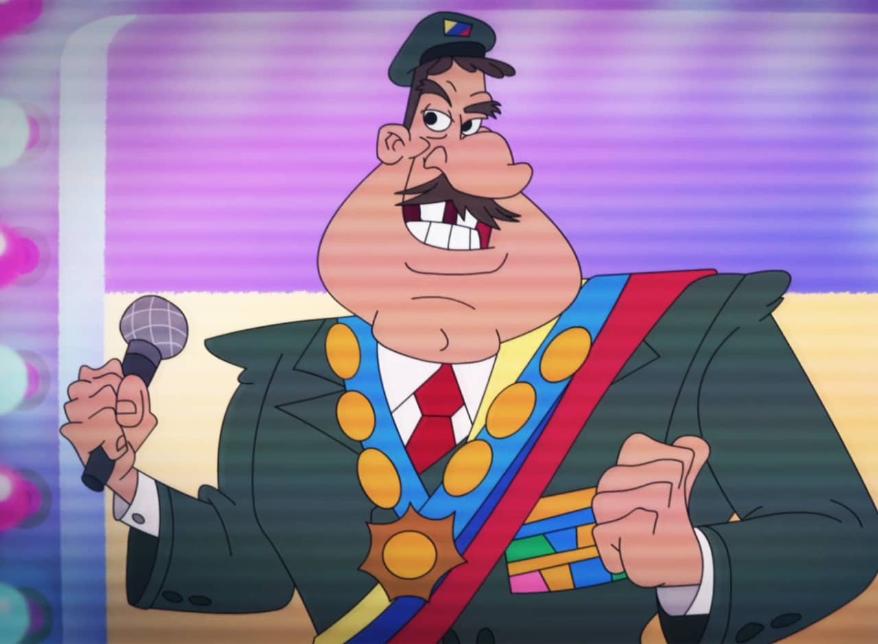 dictator-looking host