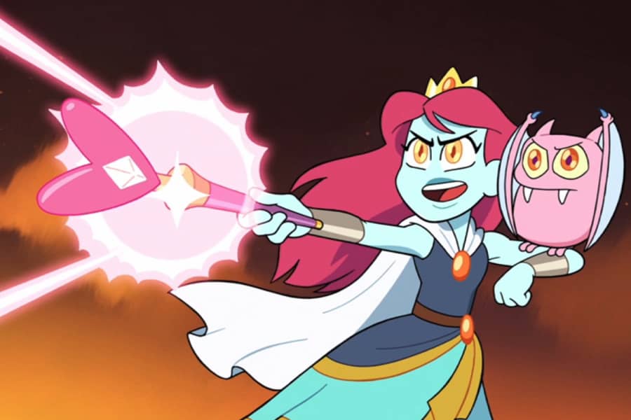 Princess Tarina points her heart wand