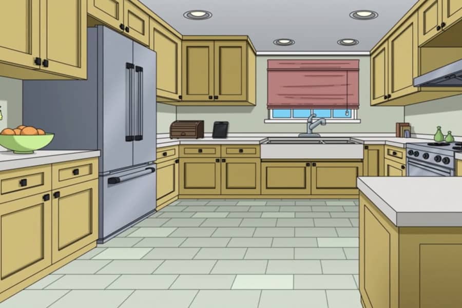 a renovated kitchen