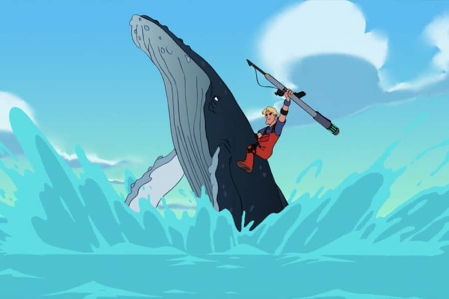 Krillhunter riding a humpback whale