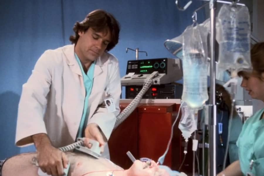 Dr. Chambers reviving a patient