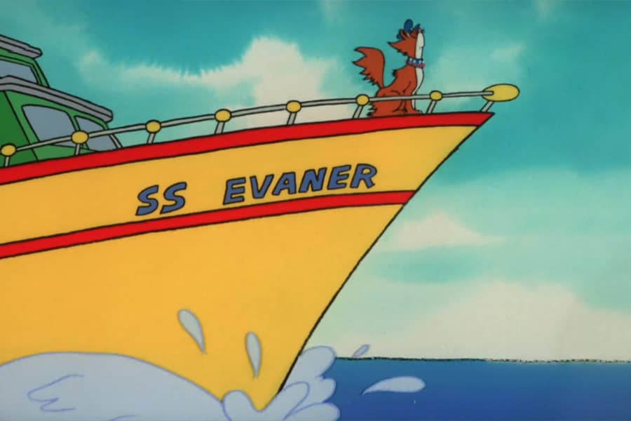 cat on a yacht