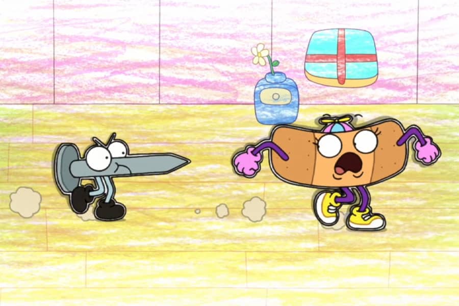 a nail chases Lil’ Ouchie Boo Boo