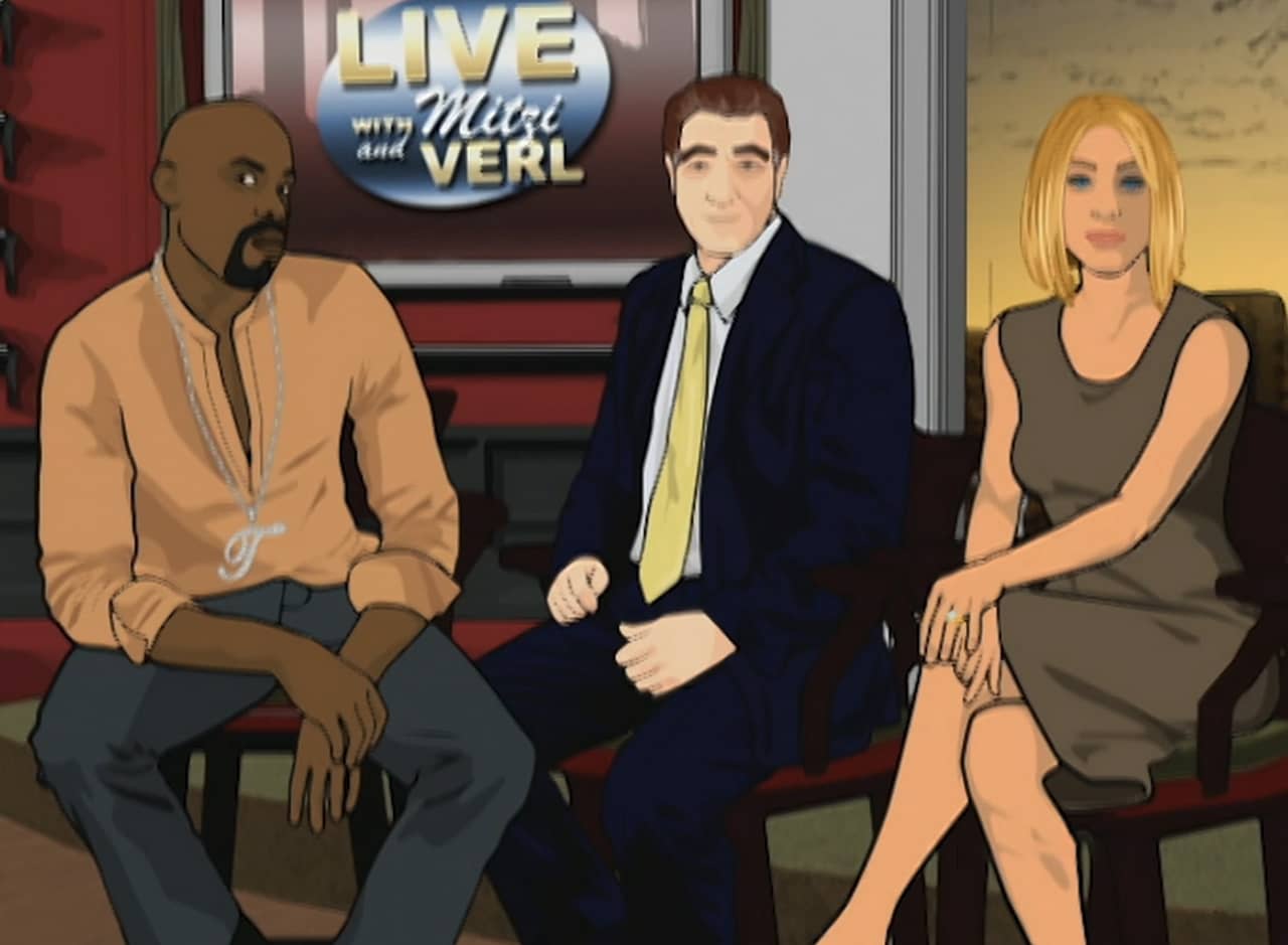 Mitzi and Verl with a guest