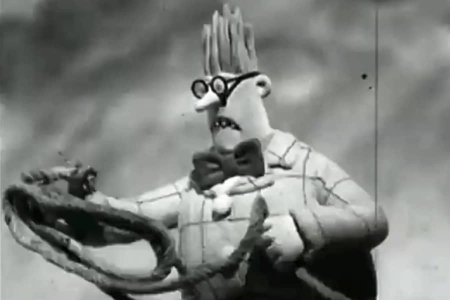 Arnold throwing the rope