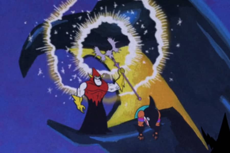 Lord Hater with a glowing staff