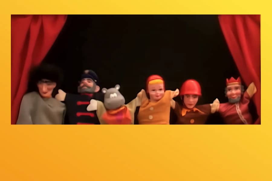 the whole team of puppets