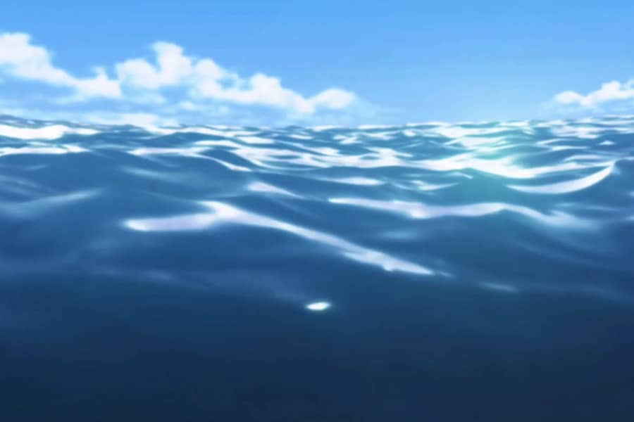 CG-rendered ocean waves
