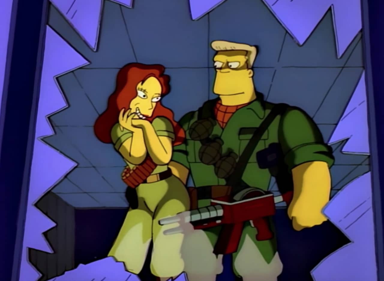 McBabe swoons at McBain through a shattered glass window