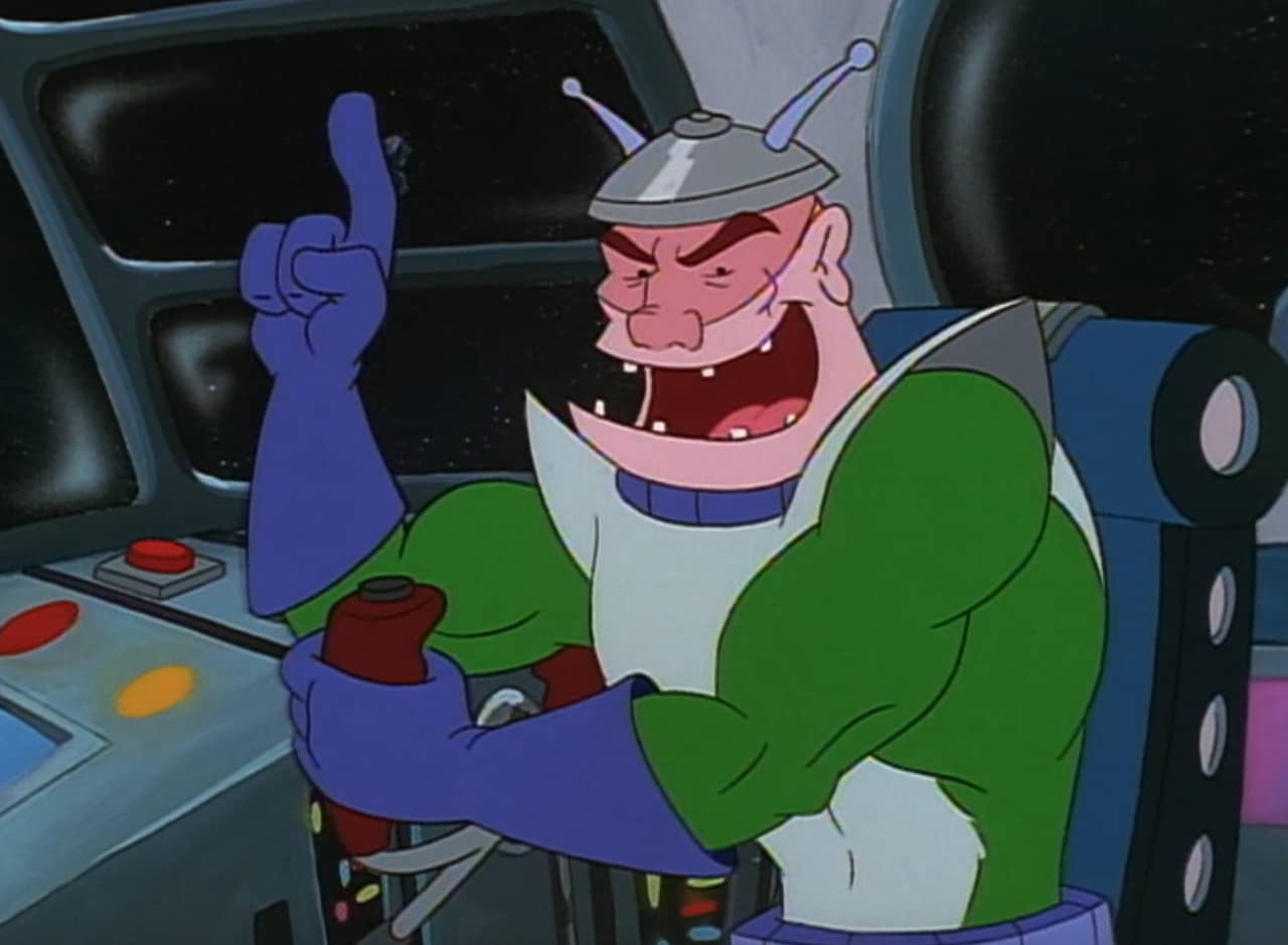 Mean Bob at the helm of his ship