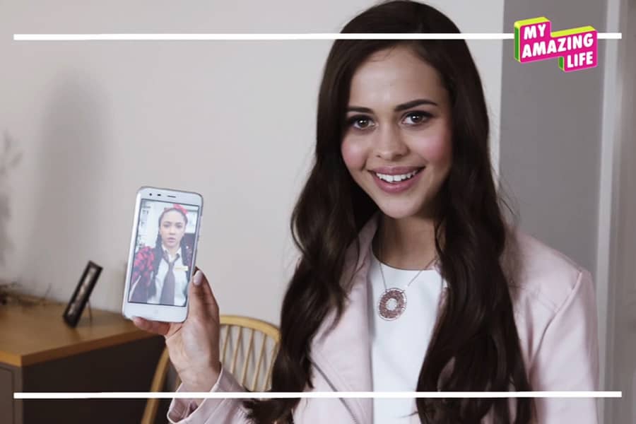 Danielle on facetime with a friend