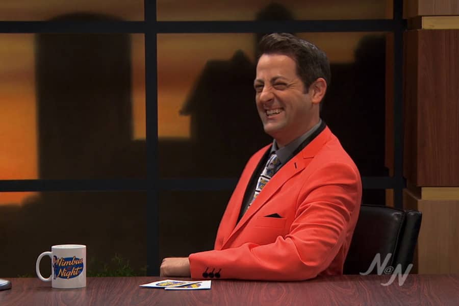 Johnny Nimbus in a pink jacket