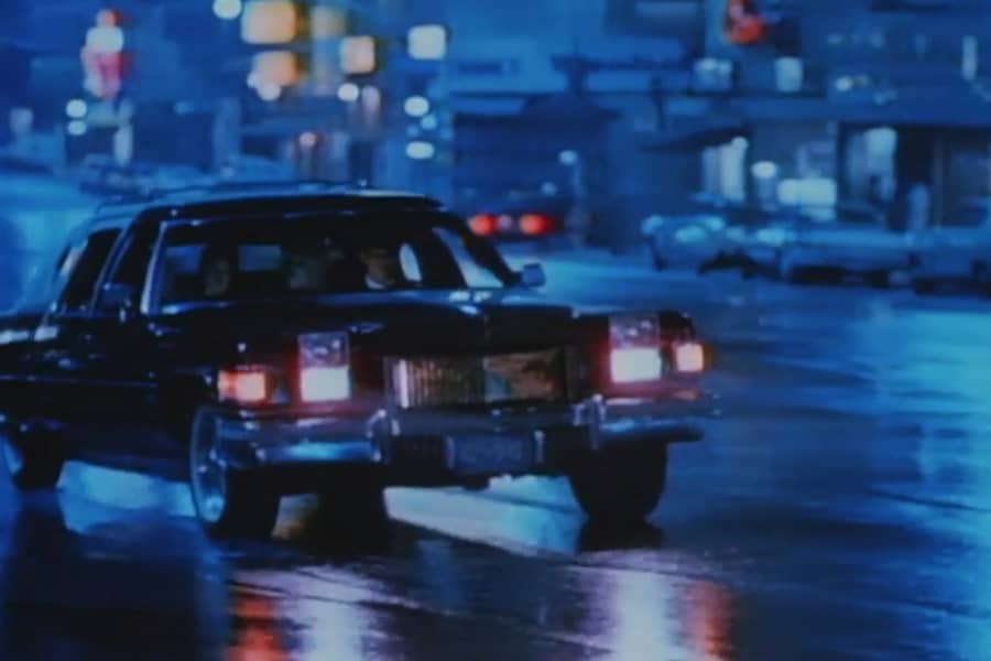 car driving down the road