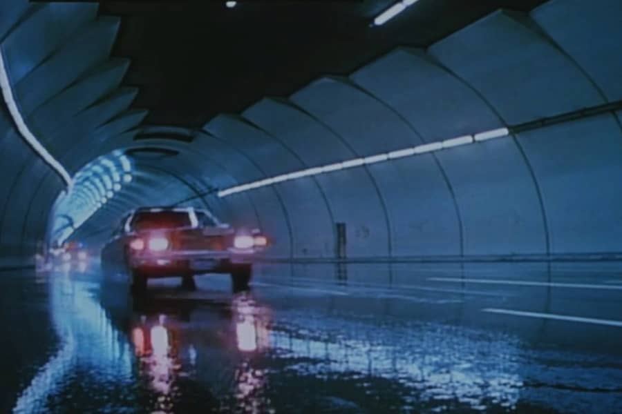 car chase through a tunnel