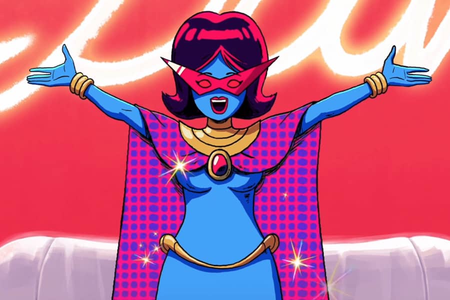 Obah with arms up wide