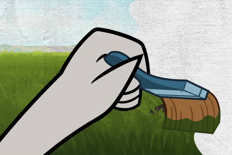 paintbrush painting some grass