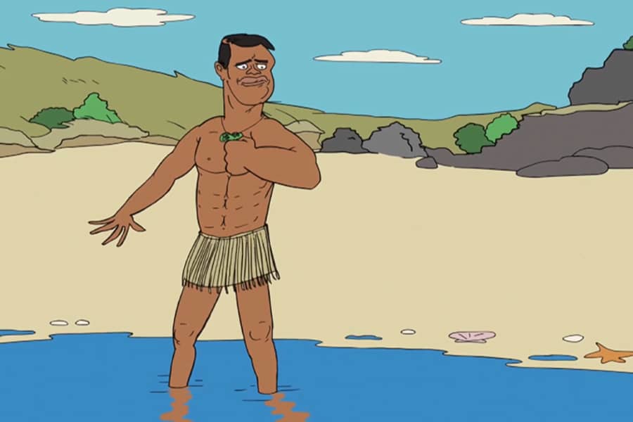 Karitoki, Māori chief, on the shore