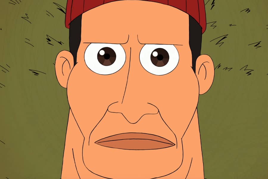closeup of The Rock’s face