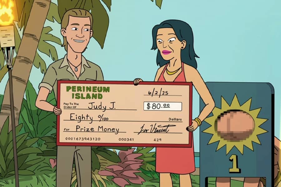 mother gets a giant novelty check for $80