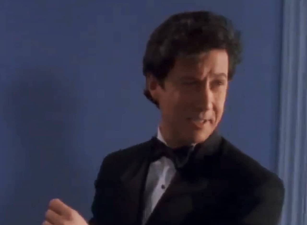 live-action, human Duckman: a white man in a tuxedo