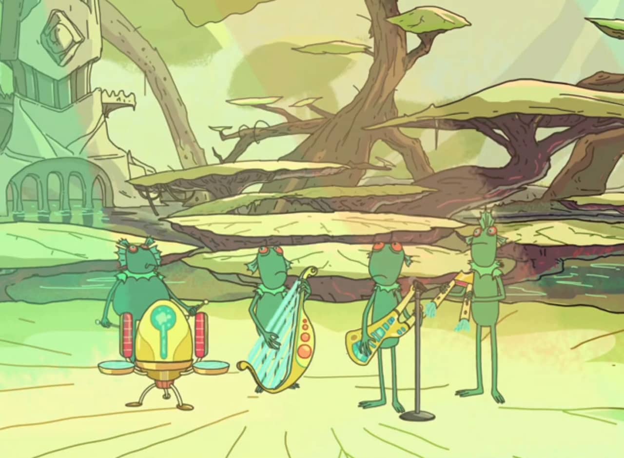 frog-like alien band