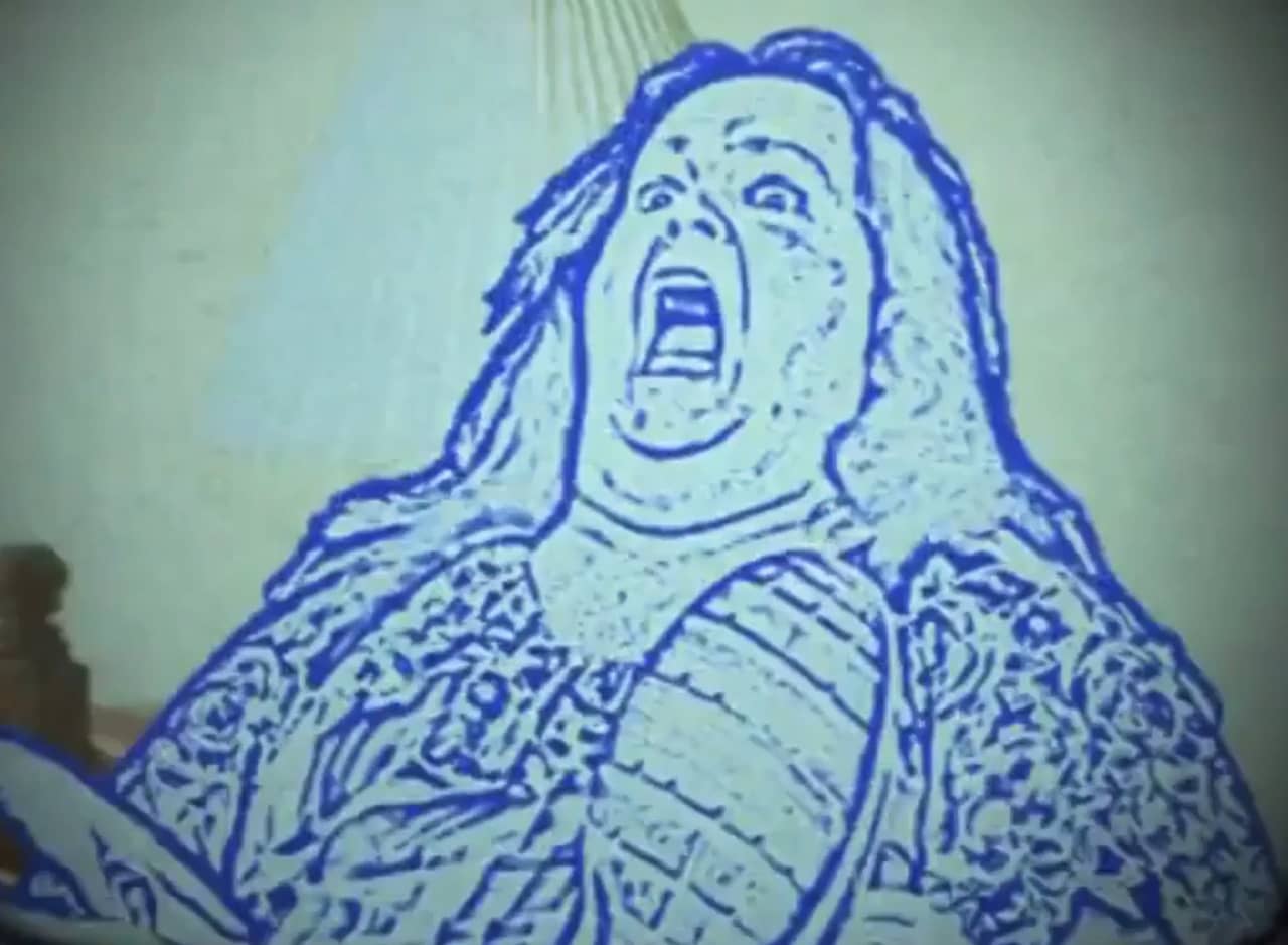 Joy Peters, mouth open